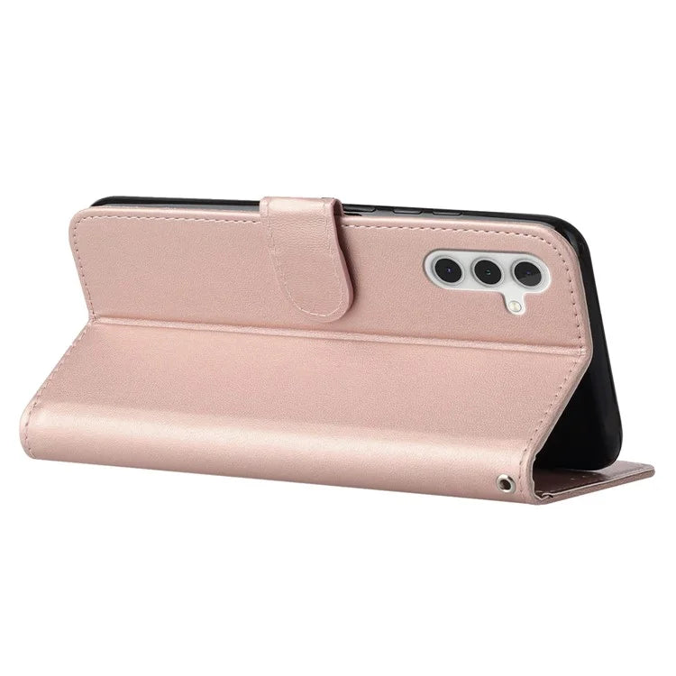 B40 For Samsung Galaxy S24+ Case PU Leather+TPU Full Protection Phone Wallet Cover Gold