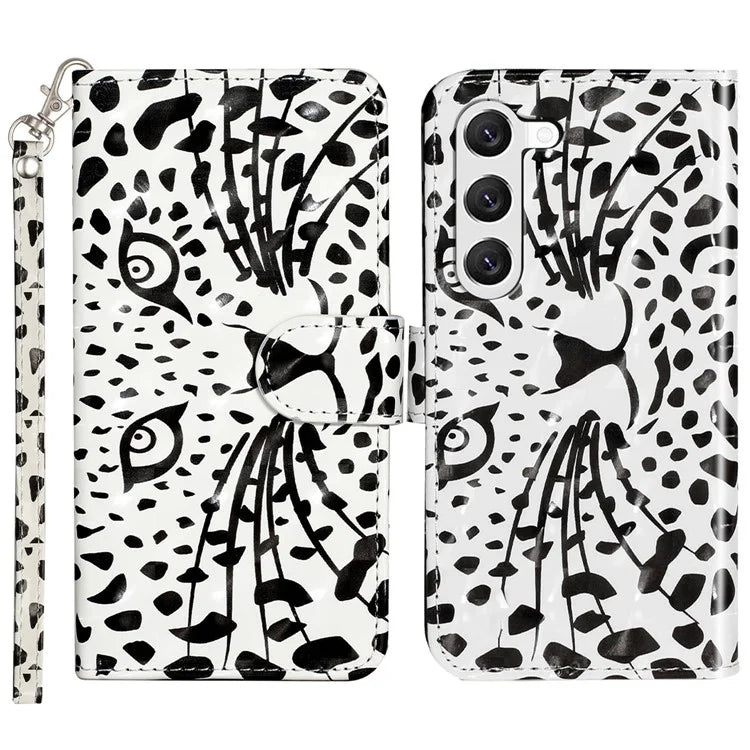 For Samsung Galaxy S24 Case 3D Pattern Printing PU Leather Wallet Phone Stand Cover Head