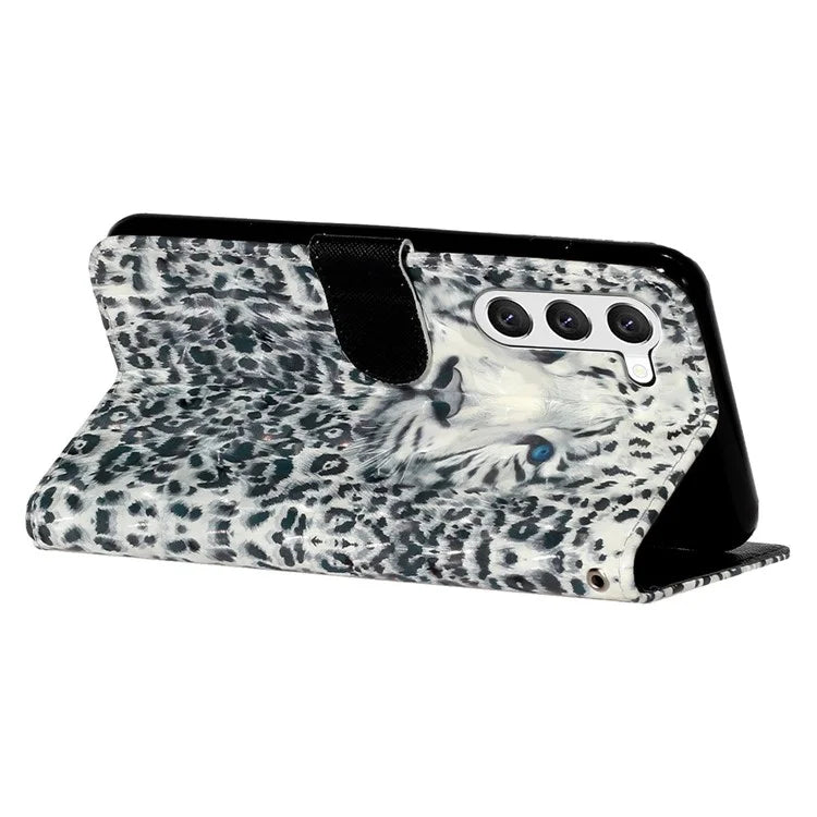 For Samsung Galaxy S24 Case 3D Pattern Printing PU Leather Wallet Phone Stand Cover Head