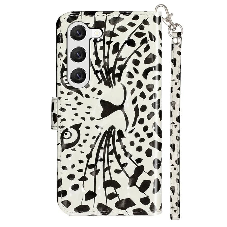 For Samsung Galaxy S24 Case 3D Pattern Printing PU Leather Wallet Phone Stand Cover Head