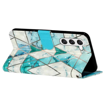 For Samsung Galaxy S24+ Case 3D Pattern Printing Anti-drop Wallet Leather Phone Cover