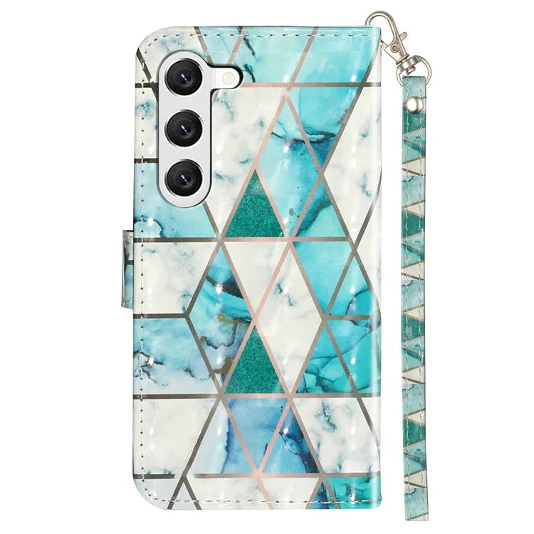 For Samsung Galaxy S24+ Case 3D Pattern Printing Anti-drop Wallet Leather Phone Cover