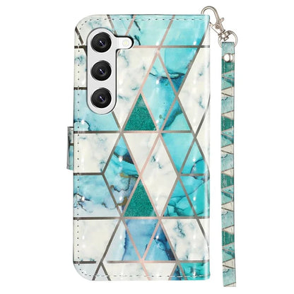 For Samsung Galaxy S24+ Case 3D Pattern Printing Anti-drop Wallet Leather Phone Cover