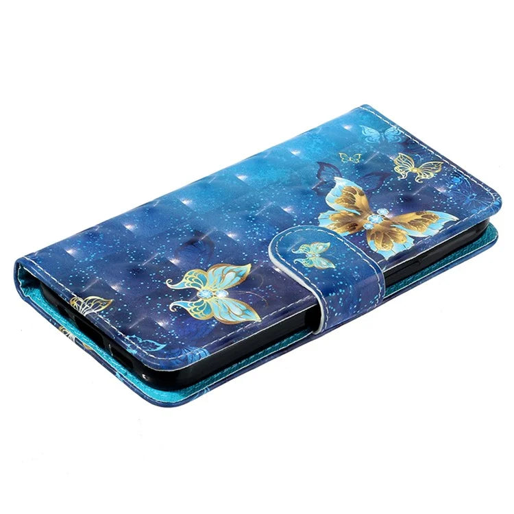 For Samsung Galaxy S24+ Case 3D Pattern Printing Anti-drop Wallet Leather Phone Cover