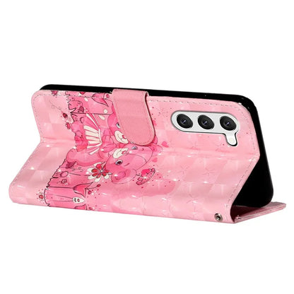 For Samsung Galaxy S24+ Case 3D Pattern Printing Anti-drop Wallet Leather Phone Cover