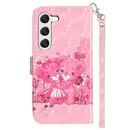 For Samsung Galaxy S24+ Case 3D Pattern Printing Anti-drop Wallet Leather Phone Cover