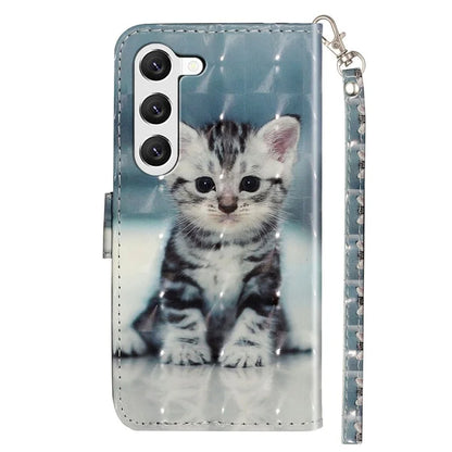 For Samsung Galaxy S24+ Case 3D Pattern Printing Anti-drop Wallet Leather Phone Cover