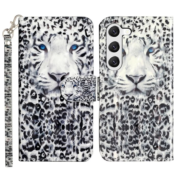 For Samsung Galaxy S24+ Case 3D Pattern Printing Anti-drop Wallet Leather Phone Cover