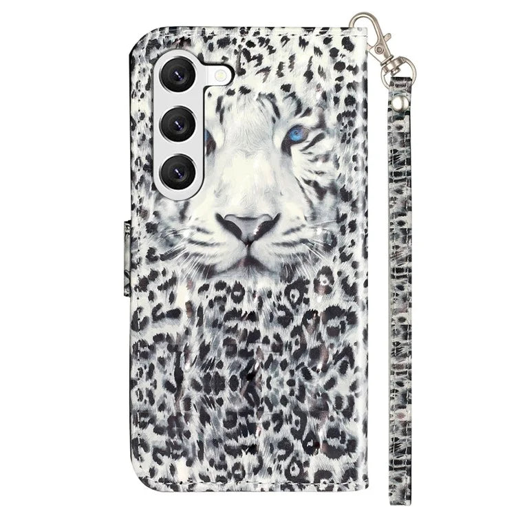 For Samsung Galaxy S24+ Case 3D Pattern Printing Anti-drop Wallet Leather Phone Cover