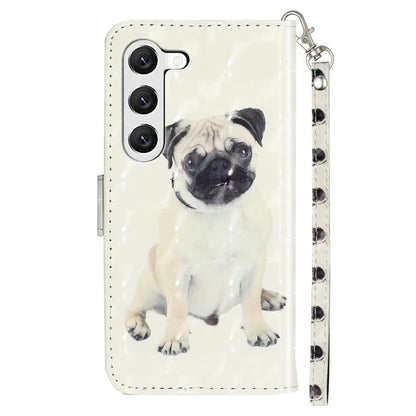 For Samsung Galaxy S24+ Case 3D Pattern Printing Anti-drop Wallet Leather Phone Cover