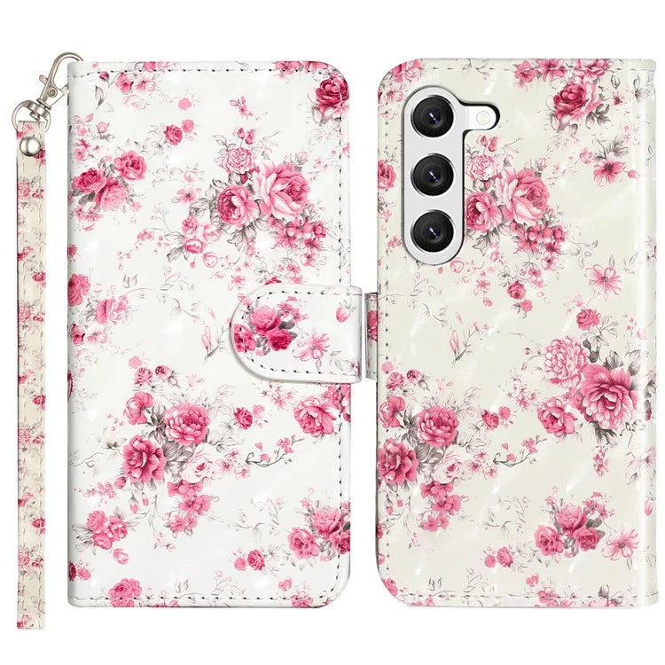 For Samsung Galaxy S24+ Case 3D Pattern Printing Anti-drop Wallet Leather Phone Cover