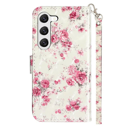 For Samsung Galaxy S24+ Case 3D Pattern Printing Anti-drop Wallet Leather Phone Cover