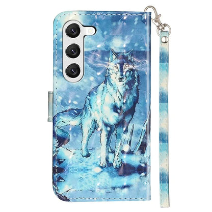 For Samsung Galaxy S24+ Case 3D Pattern Printing Anti-drop Wallet Leather Phone Cover