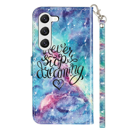 For Samsung Galaxy S24+ Case 3D Pattern Printing Anti-drop Wallet Leather Phone Cover