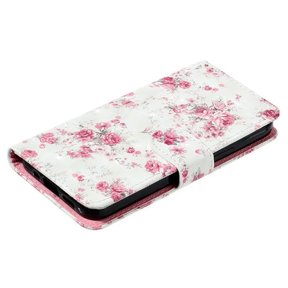 For Samsung Galaxy S24 Ultra Leather Cover Flip Stand 3D Pattern Printed Phone Case