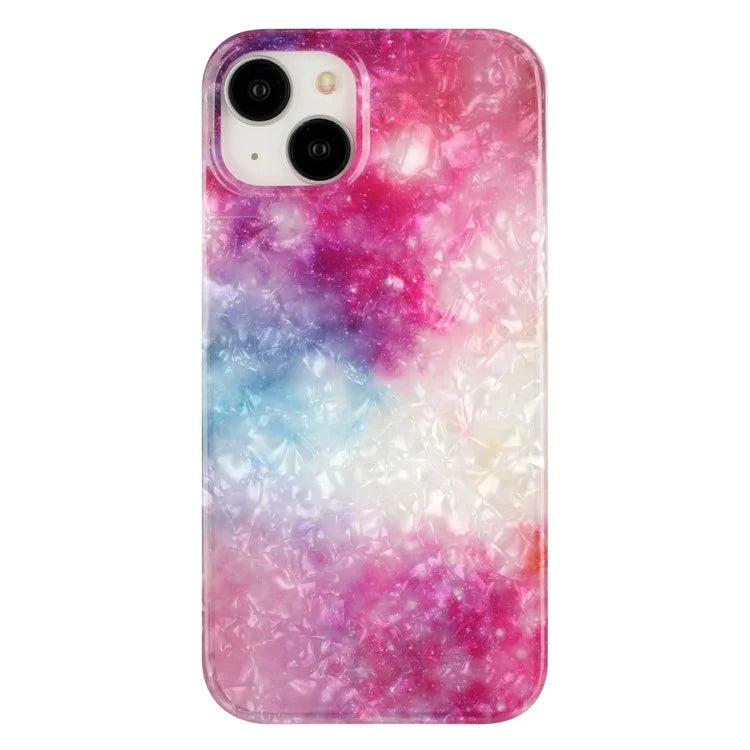 For iPhone 15 Cover Shell Texture IMD Pattern Soft TPU Phone Case