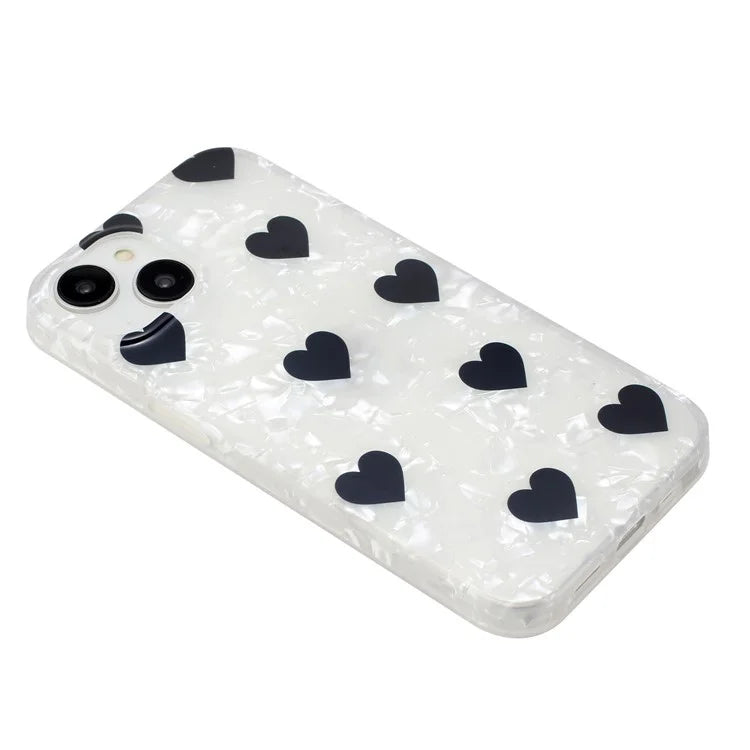 For iPhone 15 Cover Shell Texture IMD Pattern Soft TPU Phone Case