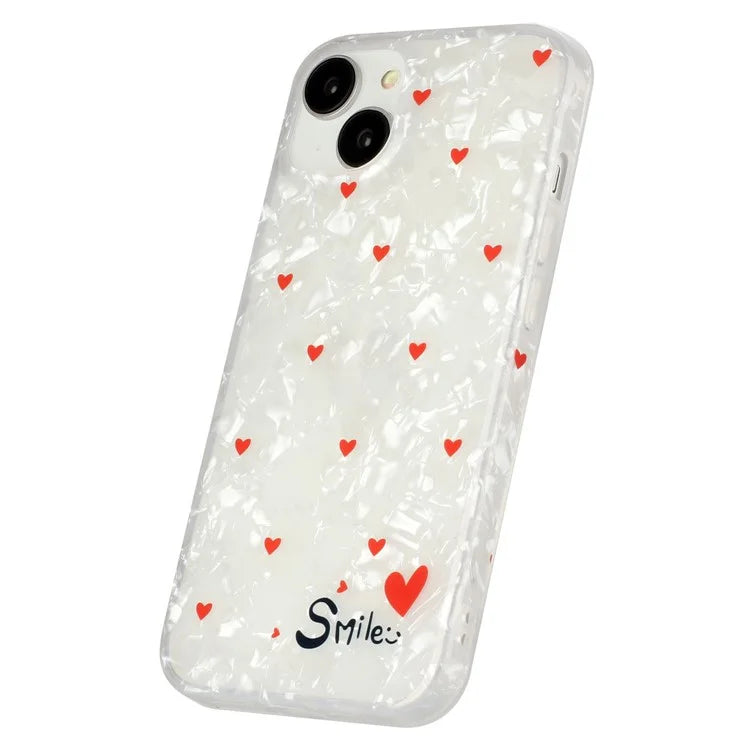 For iPhone 15 Cover Shell Texture IMD Pattern Soft TPU Phone Case