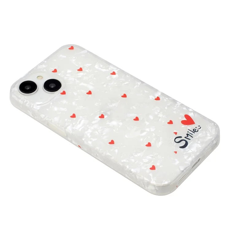 For iPhone 15 Cover Shell Texture IMD Pattern Soft TPU Phone Case
