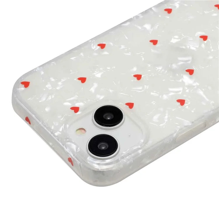For iPhone 15 Cover Shell Texture IMD Pattern Soft TPU Phone Case