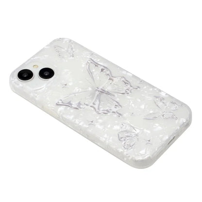 For iPhone 15 Cover Shell Texture IMD Pattern Soft TPU Phone Case