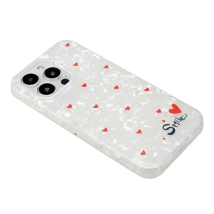 For iPhone 14 Pro Case IMD Pattern Shell Texture TPU Phone Back Cover