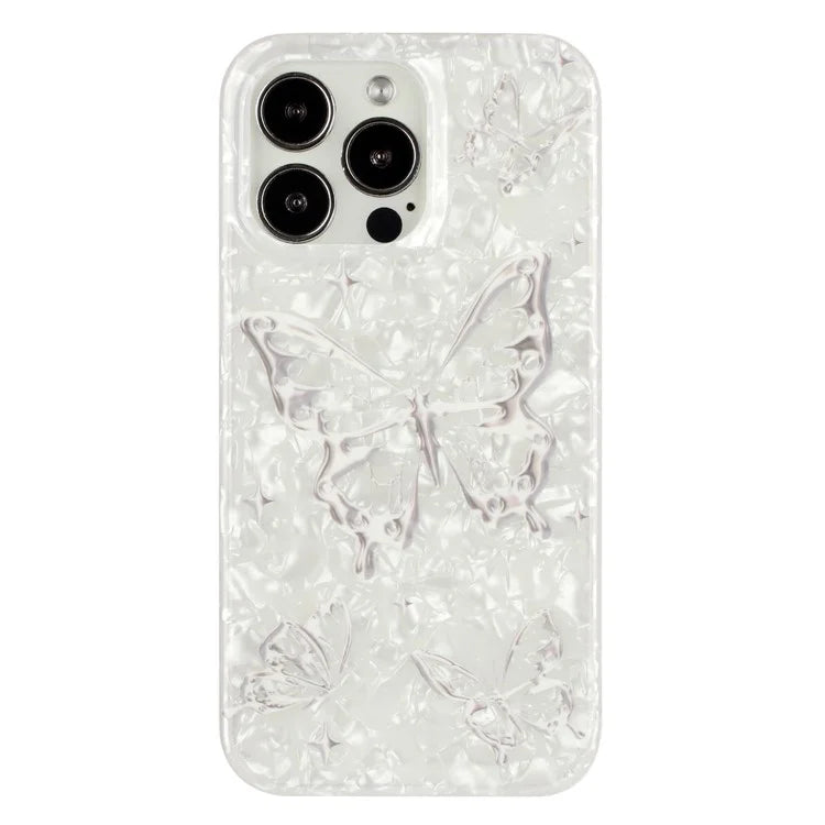 For iPhone 14 Pro Case IMD Pattern Shell Texture TPU Phone Back Cover