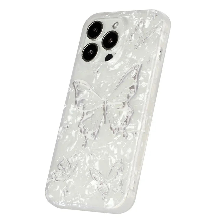 For iPhone 14 Pro Case IMD Pattern Shell Texture TPU Phone Back Cover