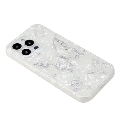 For iPhone 14 Pro Case IMD Pattern Shell Texture TPU Phone Back Cover