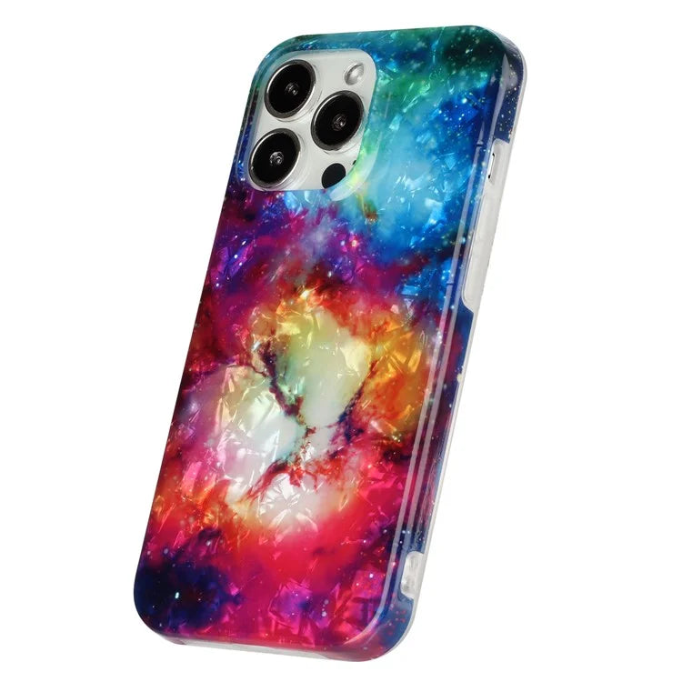 For iPhone 14 Pro Case IMD Pattern Shell Texture TPU Phone Back Cover