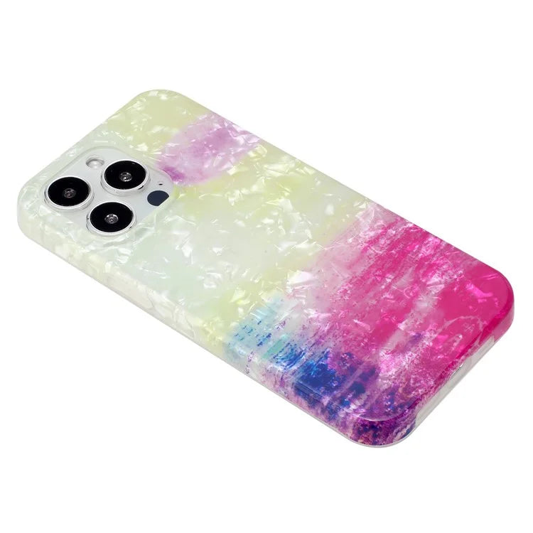For iPhone 14 Pro Case IMD Pattern Shell Texture TPU Phone Back Cover