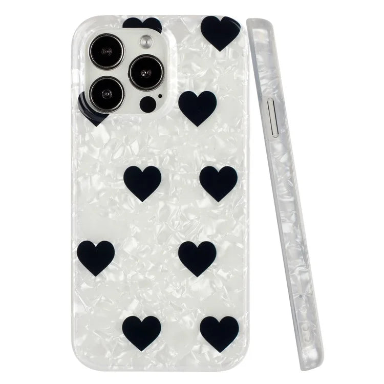 For iPhone 14 Pro Case IMD Pattern Shell Texture TPU Phone Back Cover