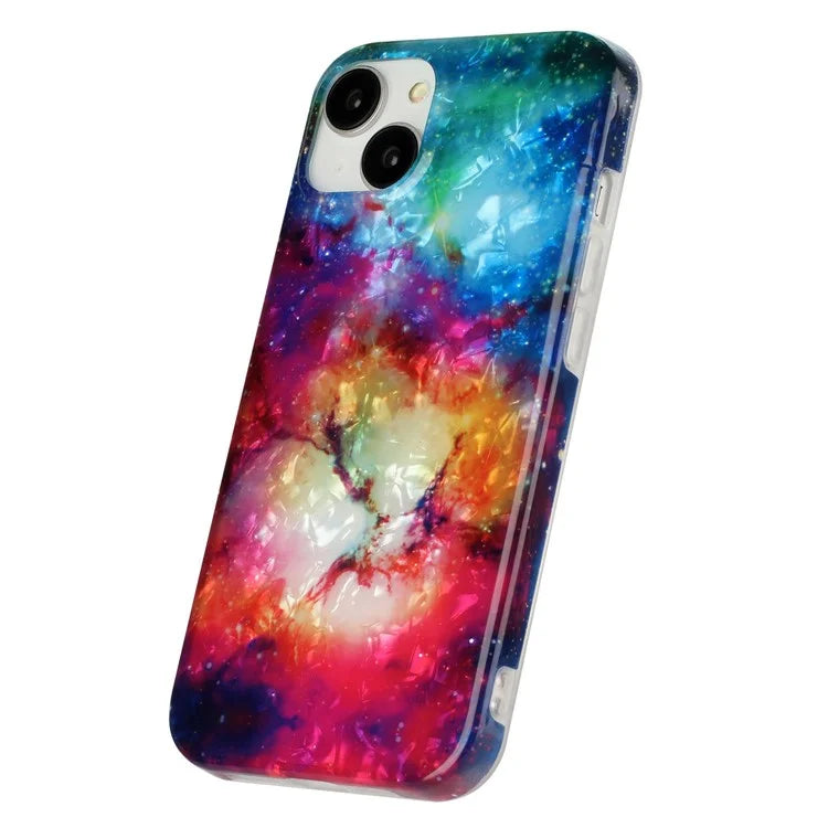 For iPhone 14 TPU Cover IMD Pattern Cellphone Protective Case