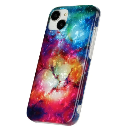 For iPhone 14 TPU Cover IMD Pattern Cellphone Protective Case