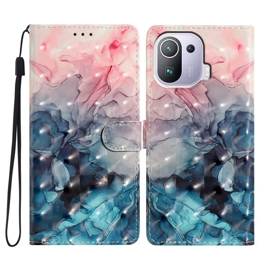 For Xiaomi Mi 11 Pro Case PU Leather Pattern Print Phone Cover with Wallet Stand