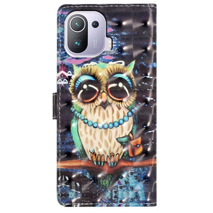 For Xiaomi Mi 11 Pro Case PU Leather Pattern Print Phone Cover with Wallet Stand