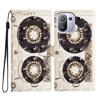 For Xiaomi Mi 11 Pro Case PU Leather Pattern Print Phone Cover with Wallet Stand