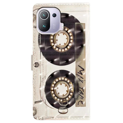 For Xiaomi Mi 11 Pro Case PU Leather Pattern Print Phone Cover with Wallet Stand