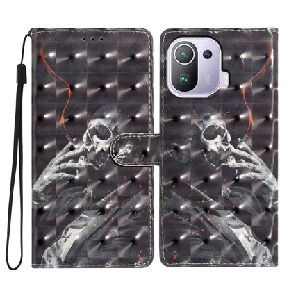 For Xiaomi Mi 11 Pro Case PU Leather Pattern Print Phone Cover with Wallet Stand