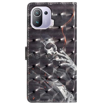 For Xiaomi Mi 11 Pro Case PU Leather Pattern Print Phone Cover with Wallet Stand