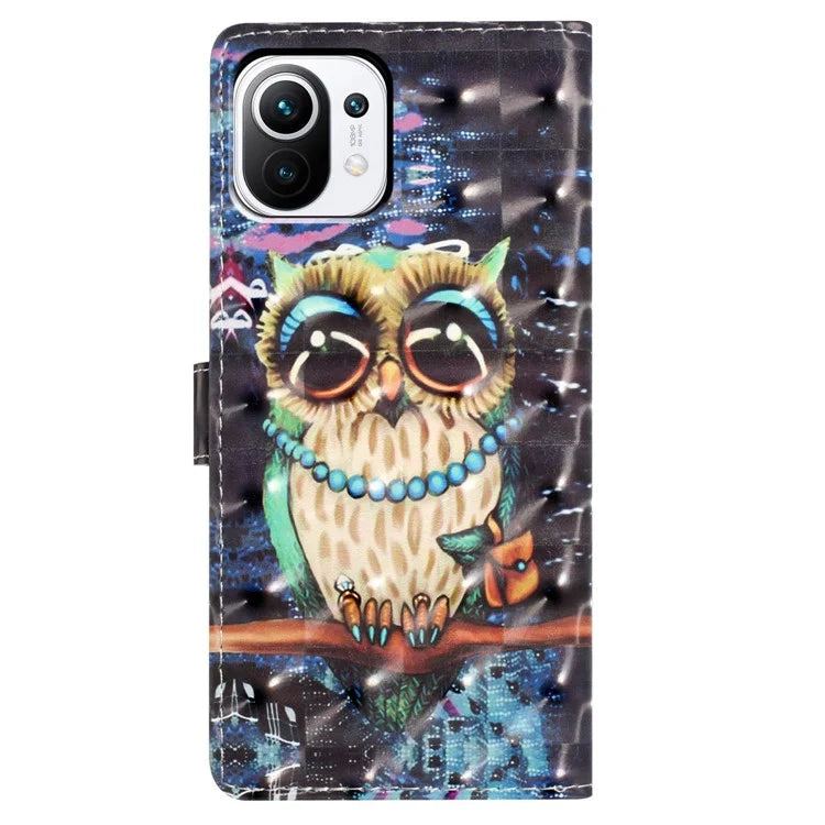 For Xiaomi 11 Lite 5G NE / Mi 11 Lite 5G / 4G Case Pattern Print PU Leather Phone Wallet Cover