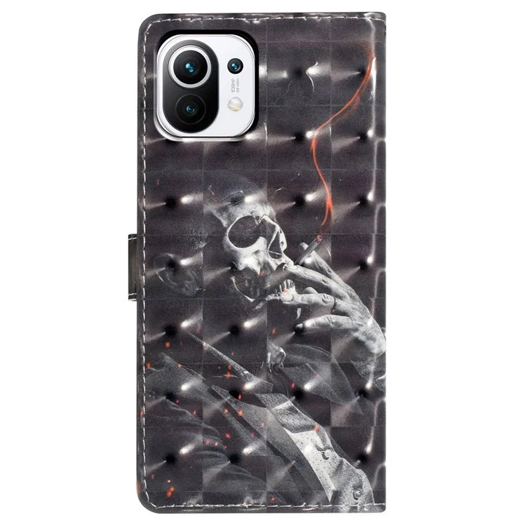 For Xiaomi 11 Lite 5G NE / Mi 11 Lite 5G / 4G Case Pattern Print PU Leather Phone Wallet Cover
