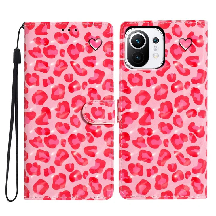 For Xiaomi 11 Lite 5G NE / Mi 11 Lite 5G / 4G Case Pattern Print PU Leather Phone Wallet Cover