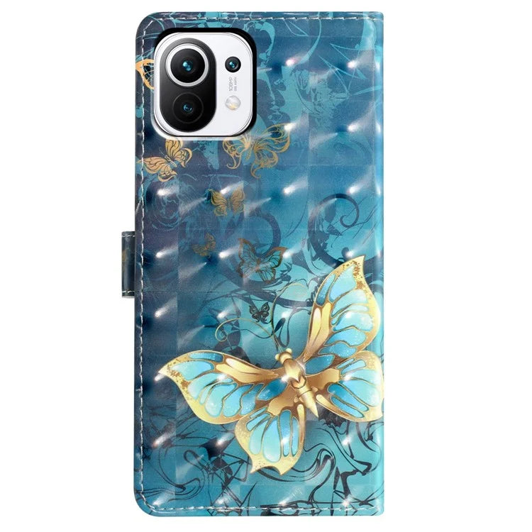 For Xiaomi 11 Lite 5G NE / Mi 11 Lite 5G / 4G Case Pattern Print PU Leather Phone Wallet Cover