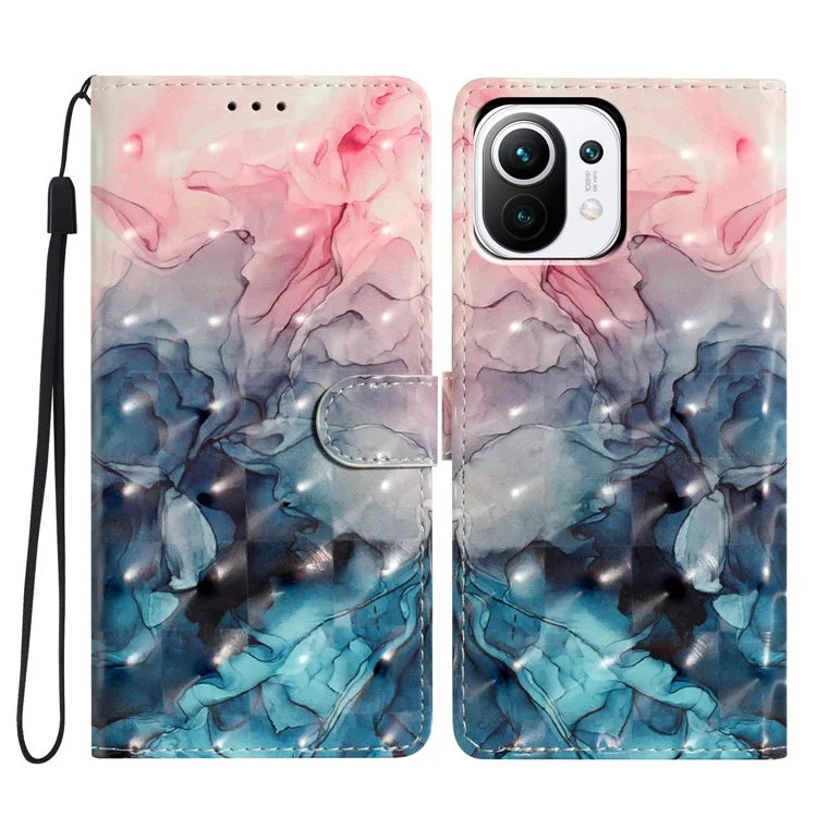 For Xiaomi 11 Lite 5G NE / Mi 11 Lite 5G / 4G Case Pattern Print PU Leather Phone Wallet Cover