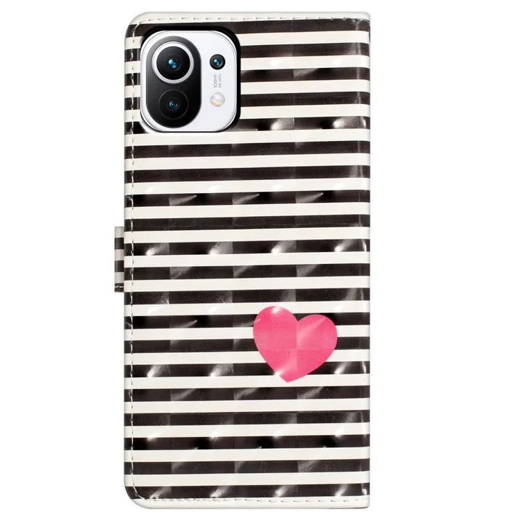 For Xiaomi 11 Lite 5G NE / Mi 11 Lite 5G / 4G Case Pattern Print PU Leather Phone Wallet Cover