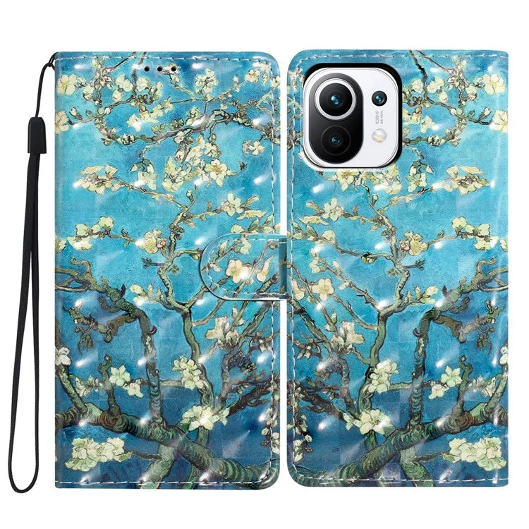 For Xiaomi 11 Lite 5G NE / Mi 11 Lite 5G / 4G Case Pattern Print PU Leather Phone Wallet Cover