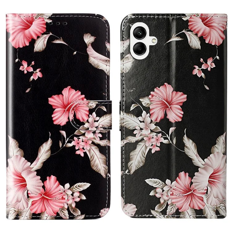 For Samsung Galaxy A05 4G Case PU Leather Wallet Pattern Print Phone Cover