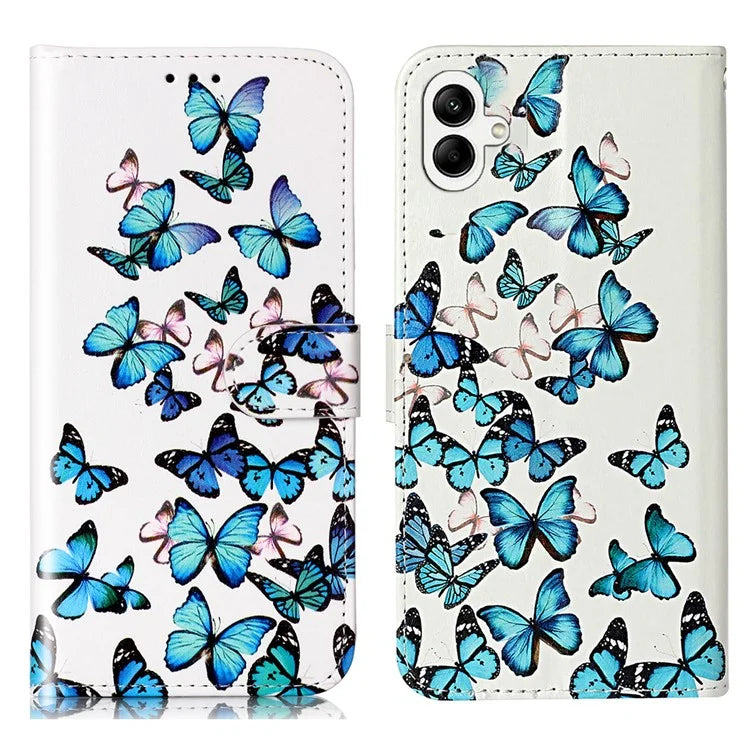 For Samsung Galaxy A05 4G Case PU Leather Wallet Pattern Print Phone Cover