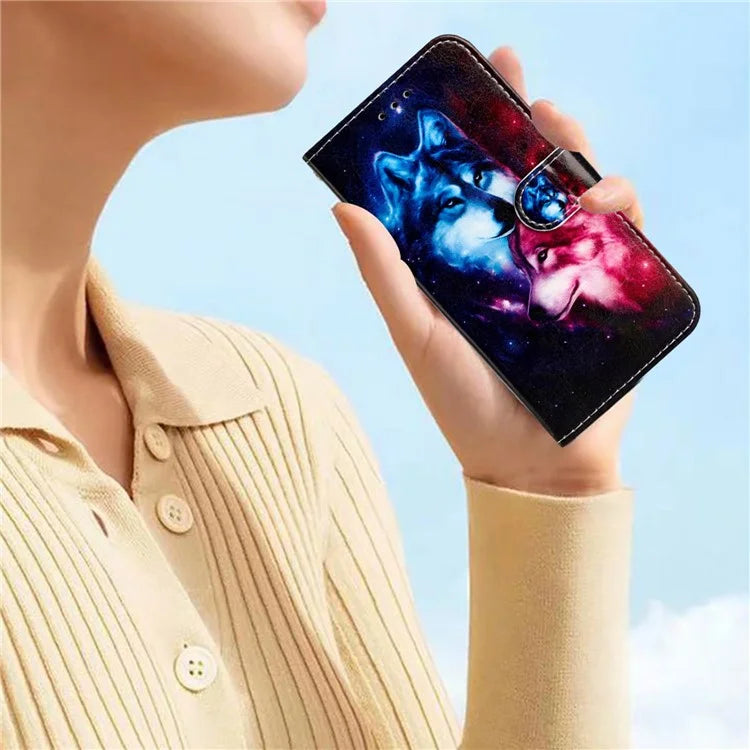 For Samsung Galaxy A05 4G Case PU Leather Stand Pattern Printing Phone Cover